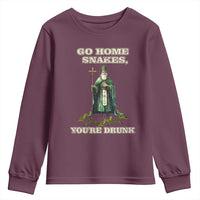 Funny St. Patrick's Day Youth Sweatshirt Go Home Snakes, You're Drunk