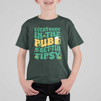 St. Patrick's Day Pub T Shirt For Kid Everybody In The Pub Getting Tipsy Irish Pub