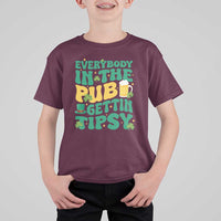 St. Patrick's Day Pub T Shirt For Kid Everybody In The Pub Getting Tipsy Irish Pub