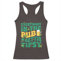 St. Patrick's Day Pub Racerback Tank Top Everybody In The Pub Getting Tipsy Irish Pub