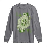 St. Patrick's Day Pub Long Sleeve Shirt Queen of Clubs Fun Green Pub
