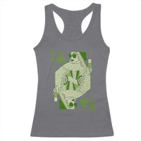 St. Patrick's Day Pub Racerback Tank Top Queen of Clubs Fun Green Pub