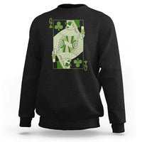 St. Patrick's Day Pub Sweatshirt Queen of Clubs Fun Green Pub