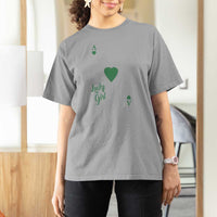 St Patricks Day Irish Lucky Girl T Shirt For Women