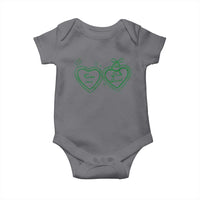 Kiss Me I'm Irish Baby Onesie Green Heart Locket St. Patrick's Day Pride