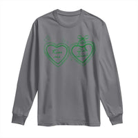 Kiss Me I'm Irish Long Sleeve Shirt Green Heart Locket St. Patrick's Day Pride