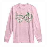 Kiss Me I'm Irish Long Sleeve Shirt Green Heart Locket St. Patrick's Day Pride