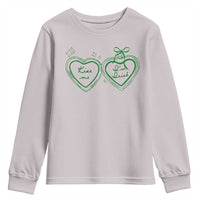Kiss Me I'm Irish Youth Sweatshirt Green Heart Locket St. Patrick's Day Pride