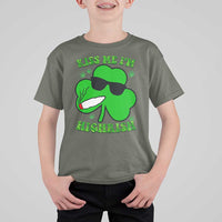 Funny St. Patrick's Day Marijuana T Shirt For Kid Kiss Me I'm Highrish 420 High Irish Weed