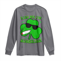 Funny St. Patrick's Day Marijuana Long Sleeve Shirt Kiss Me I'm Highrish 420 High Irish Weed