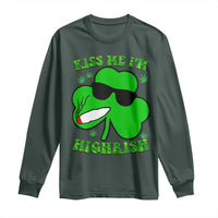 Funny St. Patrick's Day Marijuana Long Sleeve Shirt Kiss Me I'm Highrish 420 High Irish Weed