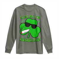 Funny St. Patrick's Day Marijuana Long Sleeve Shirt Kiss Me I'm Highrish 420 High Irish Weed