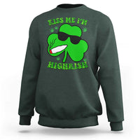 Funny St. Patrick's Day Marijuana Sweatshirt Kiss Me I'm Highrish 420 High Irish Weed