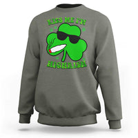 Funny St. Patrick's Day Marijuana Sweatshirt Kiss Me I'm Highrish 420 High Irish Weed