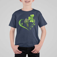 St Patricks Day T Shirt For Kid Lucky Clover Irish Shamrock Celtic Cross