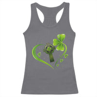 St Patricks Day Racerback Tank Top Lucky Clover Irish Shamrock Celtic Cross