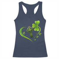 St Patricks Day Racerback Tank Top Lucky Clover Irish Shamrock Celtic Cross