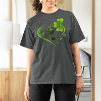 St Patricks Day T Shirt For Women Lucky Clover Irish Shamrock Celtic Cross