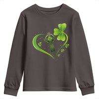 St Patricks Day Youth Sweatshirt Lucky Clover Irish Shamrock Celtic Cross