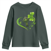 St Patricks Day Youth Sweatshirt Lucky Clover Irish Shamrock Celtic Cross