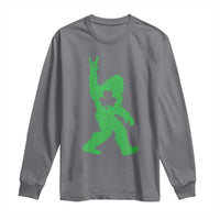 St Patricks Day Bigfoot Long Sleeve Shirt Irish Sasquatch Shamrock