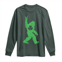 St Patricks Day Bigfoot Long Sleeve Shirt Irish Sasquatch Shamrock