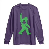 St Patricks Day Bigfoot Long Sleeve Shirt Irish Sasquatch Shamrock