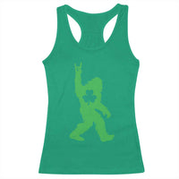 St Patricks Day Bigfoot Racerback Tank Top Irish Sasquatch Shamrock