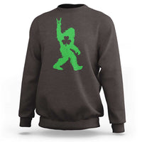 St Patricks Day Bigfoot Sweatshirt Irish Sasquatch Shamrock