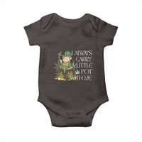 Funny Saint Patricks Day Baby Onesie I Always Carry A Little Pot With Me Cannabis Smokers Irish
