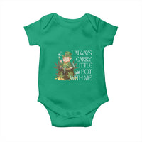 Funny Saint Patricks Day Baby Onesie I Always Carry A Little Pot With Me Cannabis Smokers Irish