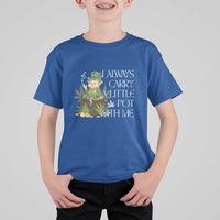 Funny Saint Patricks Day T Shirt For Kid I Always Carry A Little Pot With Me Cannabis Smokers Irish