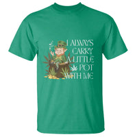 Funny Saint Patricks Day T Shirt I Always Carry A Little Pot With Me Cannabis Smokers Irish