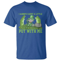 Funny St. Patrick's Day T Shirt Weed Lover I Always Carry A Little Pot With Me