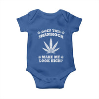 Funny St. Patrick's Day Baby Onesie Weed Lover Does This Shamrock Make Me Look High