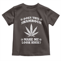 Funny St. Patrick's Day Toddler T Shirt Weed Lover Does This Shamrock Make Me Look High
