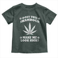 Funny St. Patrick's Day Toddler T Shirt Weed Lover Does This Shamrock Make Me Look High