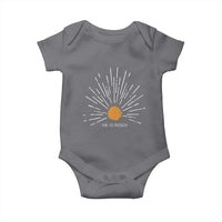 He Is Risen Baby Onesie Sunburst Vintage Jesus Religious Easter Day Christians