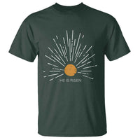 He Is Risen T Shirt Sunburst Vintage Jesus Religious Easter Day Christians