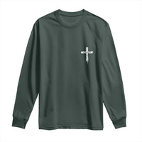 Easter Christian Cross Religious He Is Risen Long Sleeve Shirt