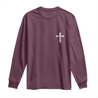 Easter Christian Cross Religious He Is Risen Long Sleeve Shirt