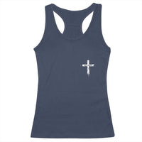 Easter Christian Cross Religious He Is Risen Racerback Tank Top