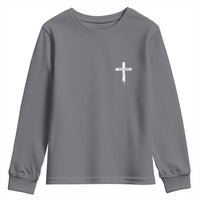 Easter Christian Cross Religious He Is Risen Youth Sweatshirt