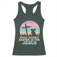Silly Rabbit Easter Is For Jesus Christians Racerback Tank Top Cross Religious