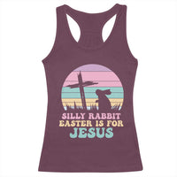 Silly Rabbit Easter Is For Jesus Christians Racerback Tank Top Cross Religious