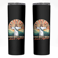 Funny Christian Easter Skinny Tumbler Guess Whos Back Jesus Religious - Wonder Print Shop