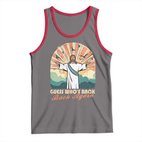 Funny Christian Easter Tank Top Guess Whos Back Jesus Religious - Wonder Print Shop