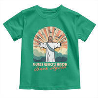 Funny Christian Easter Toddler T Shirt Guess Whos Back Jesus Religious - Wonder Print Shop