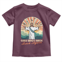 Funny Christian Easter Toddler T Shirt Guess Whos Back Jesus Religious - Wonder Print Shop