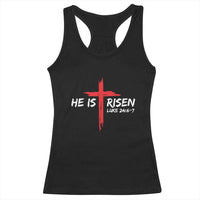 Jesus He Is Risen Racerback Tank Top Christian Cross Bible Verse Easter Day